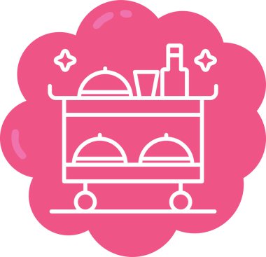 Çizgi biçiminde hamburger fast food simgesi