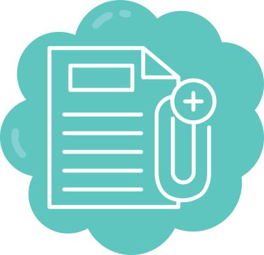 Dosya ekle. Web simgesi basit illüstrasyon