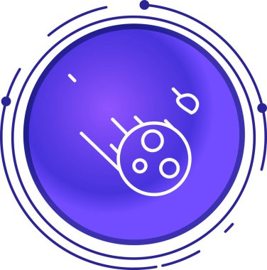 Bir gezegen simgesinin vektör illüstrasyonu