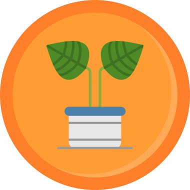 Bitki. Web simgesi vektör illüstrasyonu