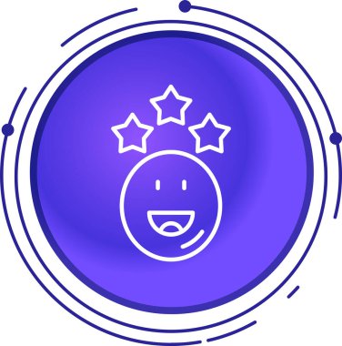 Bir yıldızın sevimli çizgi film ikonunun vektör çizimi