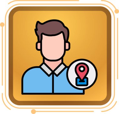 konum adamı vektör simgesi modern basit vektör illüstrasyonu