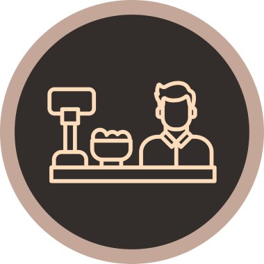 Erkek ve kadın ikonunun vektör illüstrasyonu