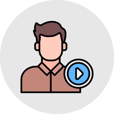 Video Çağrısı ikon vektör illüstrasyonu