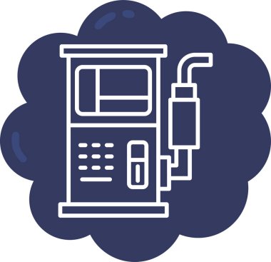 Benzin pompası. Web simgesi basit tasarım