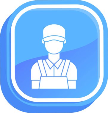 Çiftçi. Web simgesi basit illüstrasyon