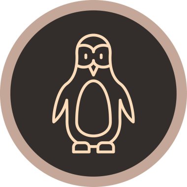 Moda tarzı arkaplan içerisindeki penguen simgesi