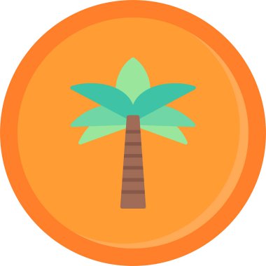 Palmiye ağacı web simgesi basit tasarım
