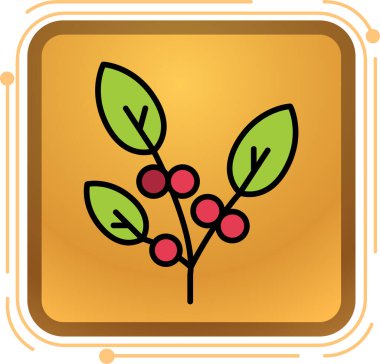 Dalı olan bir yaprağın simgesi