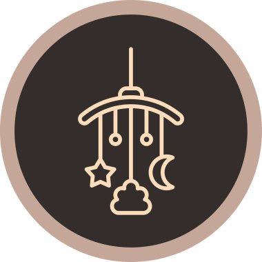 Bir ay ve fenerin vektör çizimi