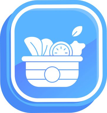 Sepet. Web simgesi basit illüstrasyon