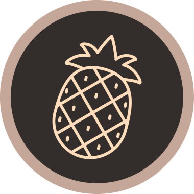 ananas ikonu vektör illüstrasyonu