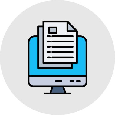 kağıt ve kalem simgesine sahip belge, vektör biçimi