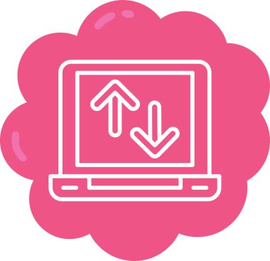 Bir bulut simgesinin vektör illüstrasyonu