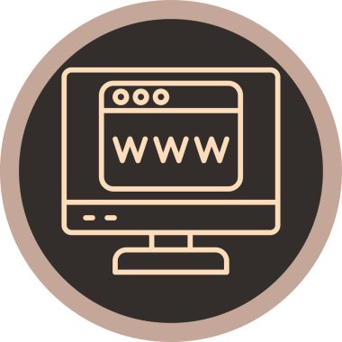 İnternet web simgesi vektör illüstrasyonu