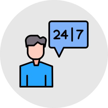 247 renk simgesi tasarımı