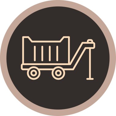 Bir araba simgesinin vektör illüstrasyonu