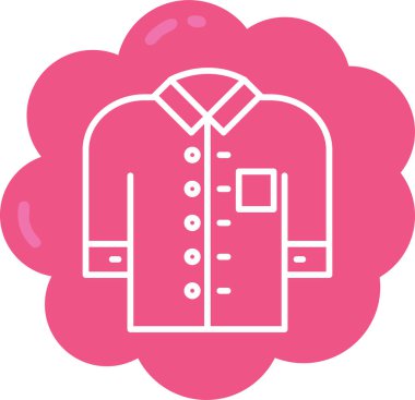 Ceket. Web simgesi basit illüstrasyon