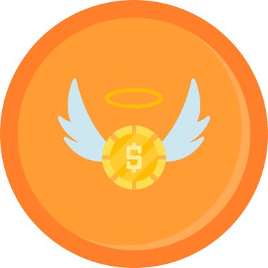 Melek. Web simgesi basit illüstrasyon