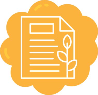 Bir belge simgesinin vektör illüstrasyonu