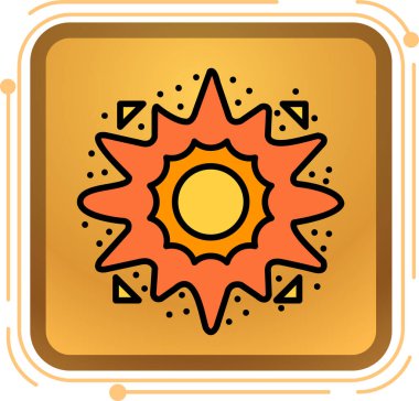 güzel güneş vektör simgesi