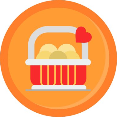 Sepet sepeti simgesi düz dış hatlı