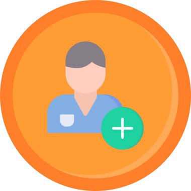 Doktor. Web simgesi basit illüstrasyon