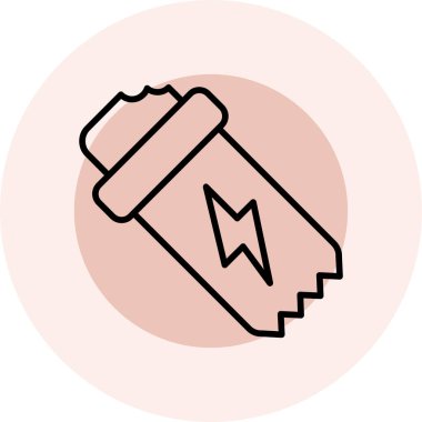 Pil modern simgesinin vektör illüstrasyonu