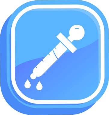 Mavi ve beyaz bir ikonun vektör illüstrasyonu