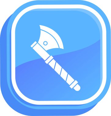 Kılıç ağı simgesi, basit vektör illüstrasyonu