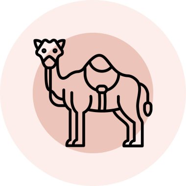 Deve ikonu vektör çizimi