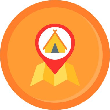 harita konumu düz simgesi