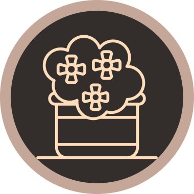 Bitki. Web simgesi basit illüstrasyon