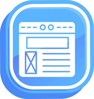 Web simgesi, basit tasarımın vektör illüstrasyonu