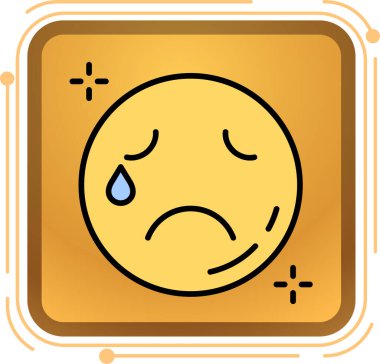 üzgün emoji vektör simgesi