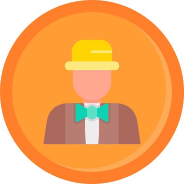 avatar erkek kişi simgesi doldurulmuş ana hatlar biçimi