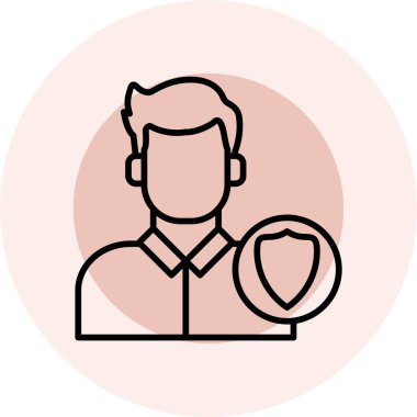 Bir insan simgesinin vektör illüstrasyonu