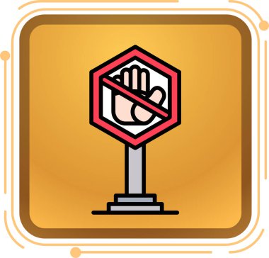 Dur işareti. Basit tasarım