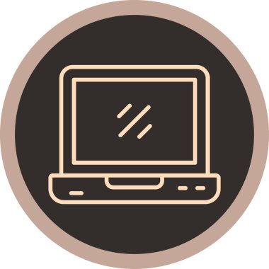 bilgisayar simgesi vektörü soyut arkaplanda izole edildi