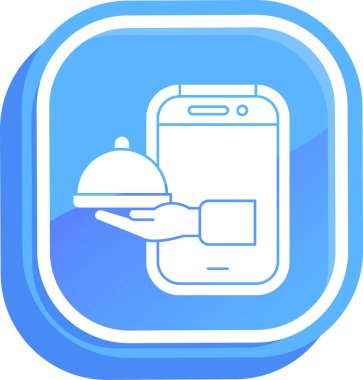 yemek cep telefonu simgesi doldurulmuş ana hat biçimi