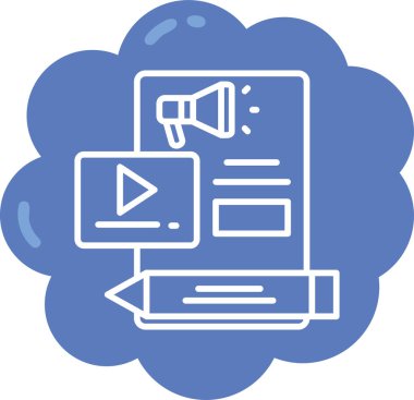 video. Web simgesi basit illüstrasyon