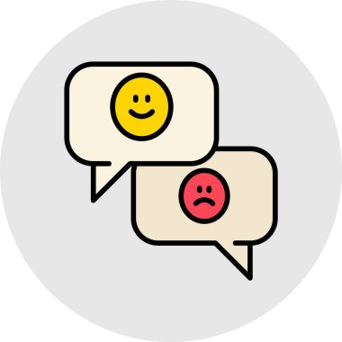 Konuşma balonu gülümseme simgesiyle