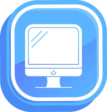 Bilgisayar simgesini izle. vektör illüstrasyonu