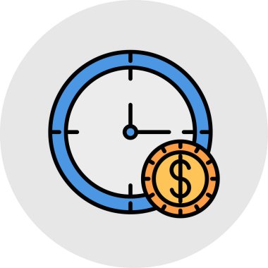 zaman yönetimi düz vektör simgesi kolayca düzenleyebilir ya da değiştirebilir