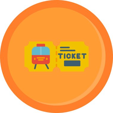 Bilet simgesinin vektör illüstrasyonu