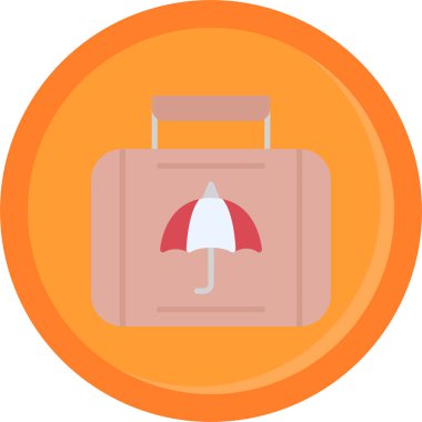 Şemsiye. Web simgesi basit illüstrasyon