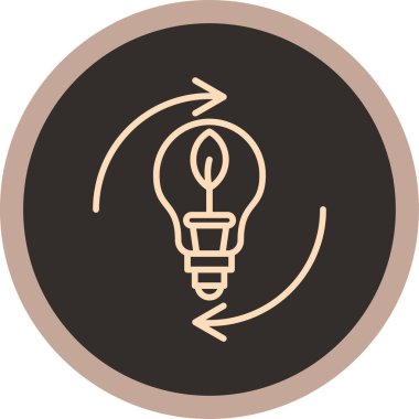 Ampul. Web simgesi basit illüstrasyon