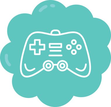 Oyun kontrolörü. Web simgesi basit illüstrasyon