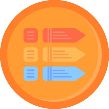 Kalem. Web simgesi basit illüstrasyon