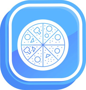 pizza. Web simgesi basit illüstrasyon